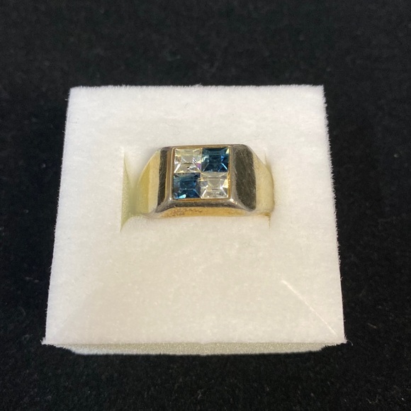 Men’s Rhinestone Ring Costume Jewelry Size 11​